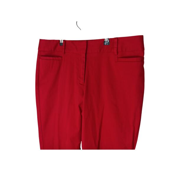 Talbots Hampshire Ankle Pants Red Cherry Cotton Blend Sz 12 - Picture 5 of 12